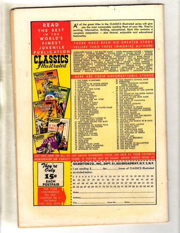 Classics Illustrated # 85 FN HRN # 85 Gilberton Comic Book Sea Wolf London JL26 