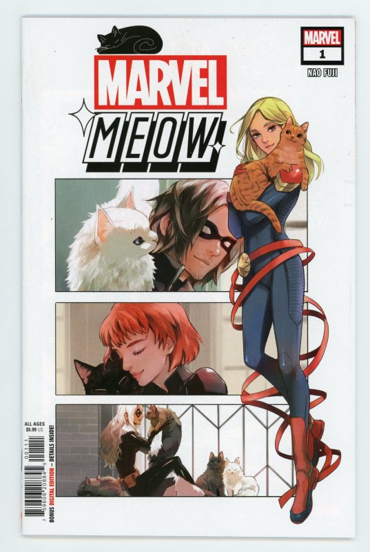 Marvel Meow #1 Nao Fuji Black Widow Captain Marvel NM