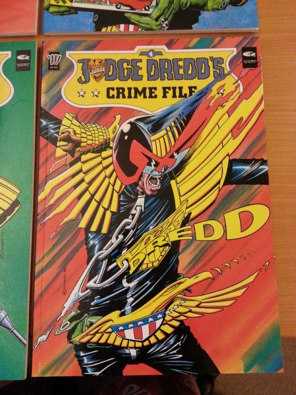 Judge Dredd's Crime File #1-4 Set Trade Paperback *RARE* ~ NEAR MINT NM ~ 1989