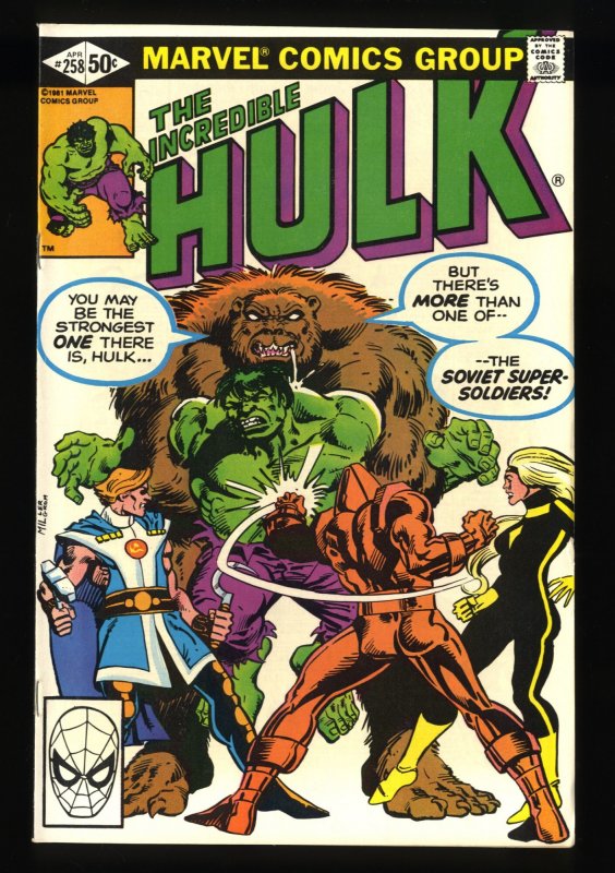 Incredible Hulk (1962) #258 VF 8.0 1st Ursa Major Soviet Super Soldiers!