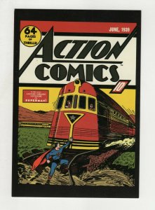 Action Comics #13 4x5 Cover Postcard 2010 DC Comics Superman Stops a Train