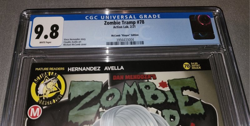 CGC 9.8 Zombie Tramp #78. McComb Risque Variant