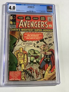 Avengers 1 Cgc 4.0 Ow/w Pages no chipping!! Marvel 1st appearance 