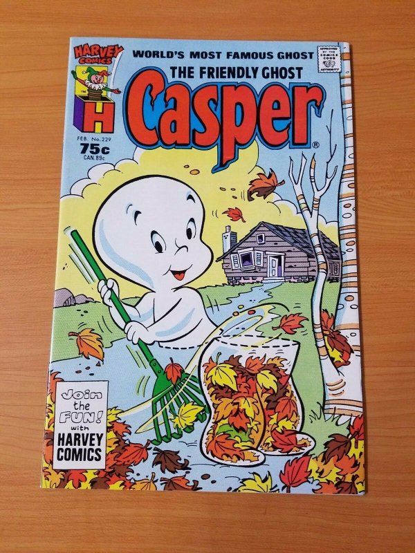 Casper #229 ~ NEAR MINT NM ~ (1987, Harvey Comics)