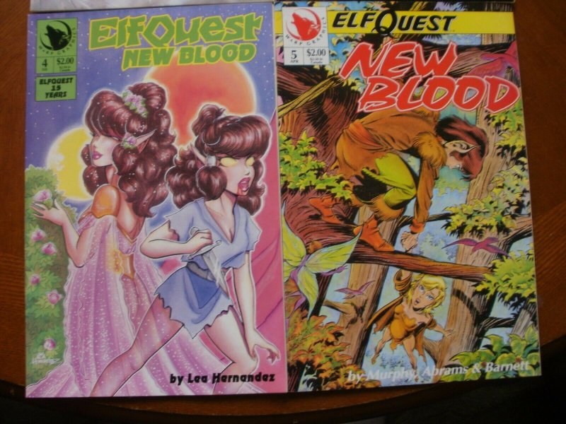 4 Near-Mint Warp ELFQUEST Comic NEW BLOOD #2 #3 #4 #5 (1992) Blair Murphy Abrams