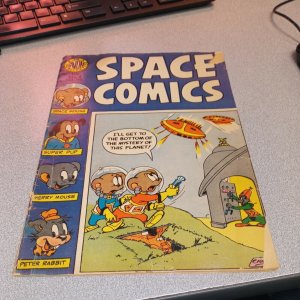 Space Comics #4 1954 Avon sci-fi Space Mouse Super Pup flying saucer golden age 