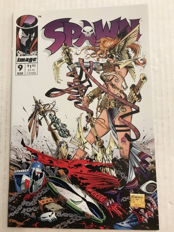 SPAWN #9 : Image 3/93 NM; 1st appearance ANGELA, Beautiful condition