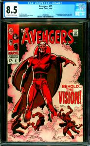 Avengers #57 CGC Graded 8.5 1st Silver Age Vision