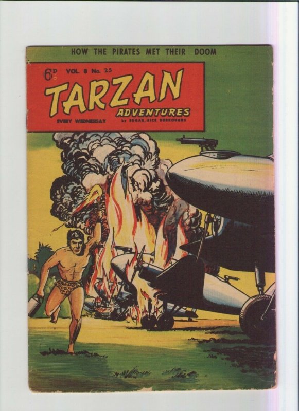 UK Tarzan Adventures Vol 8 #25 - How The Pirates Met Doom - 1958 (Grade 5.0) WH