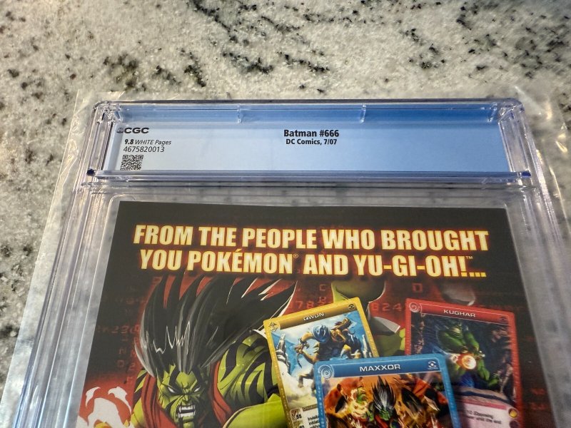 Batman # 666 CGC Graded 9.8 DC Comic Book 2007 1st Damian Wayne As Batman JH22