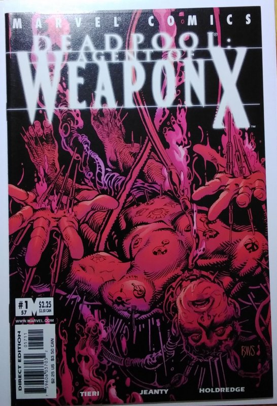 Deadpool #57 (2001) Weapon X cover homage X-Men Wolverine