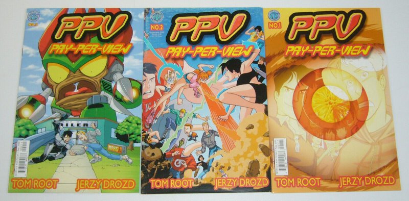 PPV #1-3 FN/VF complete series - pay-per-view - antarctic press manga comics set