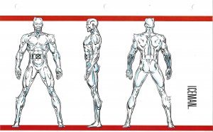 Official Handbook of the Marvel Universe Sheet - Iceman