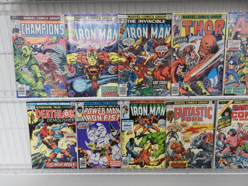 Lot of 36 Low grade Bronze comics W/ Thor, FF, Iron Man, +More! Avg VG- Cond