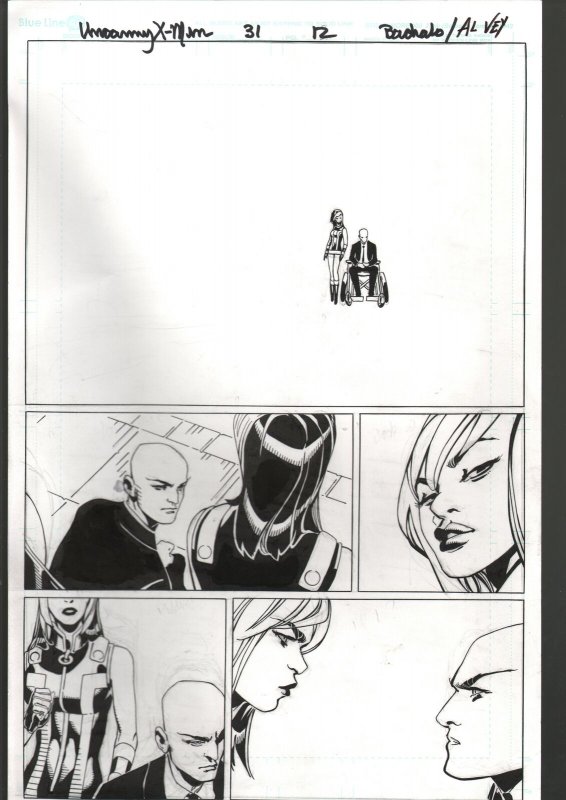 Uncanny X-Men #31 Page 12 Original Comic Book Art 2013-Bachalo-Al Vey-Prof X-FN