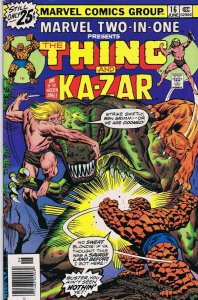 Marvel Two In One #16 ORIGINAL Vintage 1976 Thing Ka Zar Savage Land