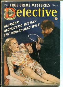 FLYNN'S  DETECTIVE -SEPT 1942-PULP-STRANGULATION-WOOLRICH-vg