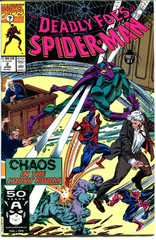 DEADLY FOES OF SPIDER-MAN #1 2 3 4, NM+, Goblin, Sandman, Rhino, 1991 