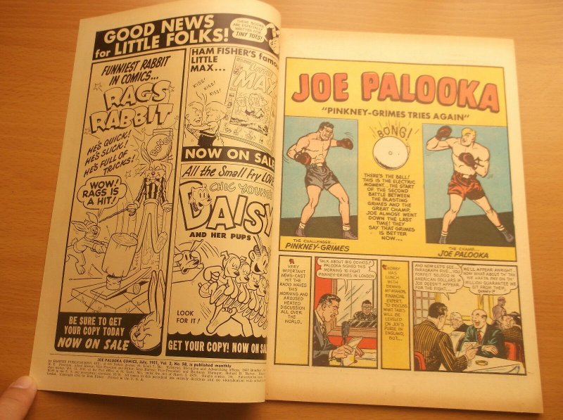 HARVEY COMICS: JOE PALOOKA # 58, HIGH GRADE FILE COPY, 1951, VF+ (8.5)!!! 