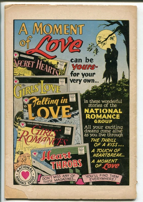 Girls' Romances #62 1959-DC-violent romance triangle cover-nice art-VG