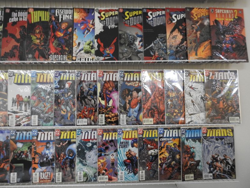 Huge Lot 130+ Comics W/ JLA, Batman, Titans run, Solar! Avg VF+ Condition!!