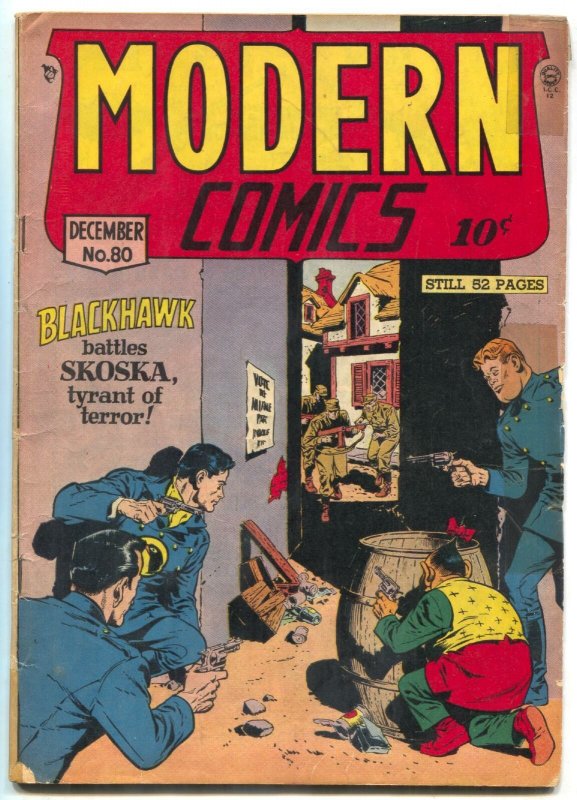 Modern Comics #80 1948- Blackhawk- Torchy -missing page incomplete