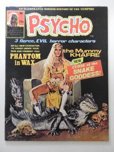 Psycho #23 (1975) Curse of The Snake Goddess! Sharp VF- Condition!
