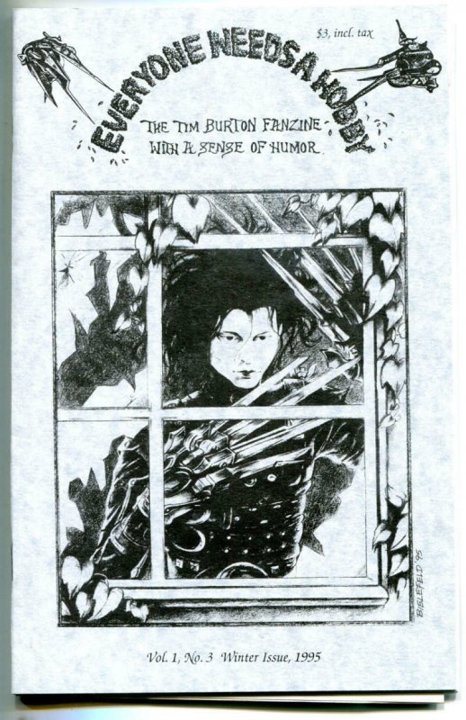 Tim Burton Fanzine EVERYONE NEEDS a HOBBY #3 ashcan size, NM-, ScissorHands,1995