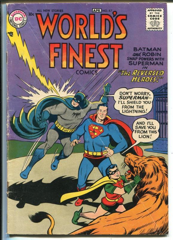 World's Finest #83 1957-DC-Superman-Batman-Green Arrow-Tomahawk-VG