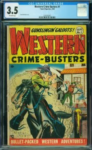 Western Crime Busters #1 (1950) CGC 3.5 VG-