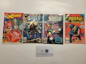 4 Marvel Comic Books X-Force #1 + Shield #1 2 + Damage Control #4 57 TJ3