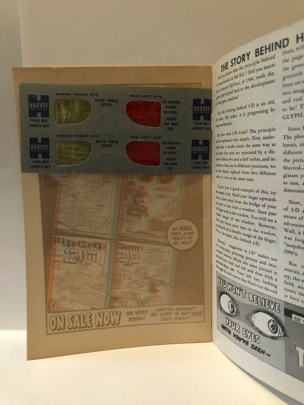True 3D  1954 - 3D Harvey Comic 3D Glasses Still Attached   File Copy