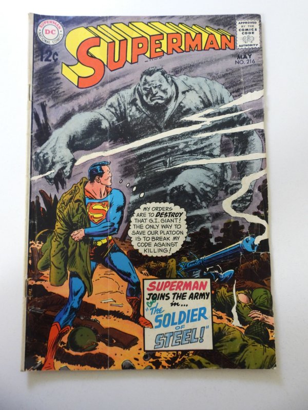 Superman #216 (1969) VG Condition