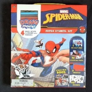 Marvel Spider-Man Draw Master Super Stencil Kit 4 Easy Steps