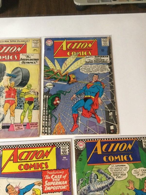 Action Comics 304 326 338 346 349 353 355 358 4.0 Vg Average 304 Is 2.0 Gd