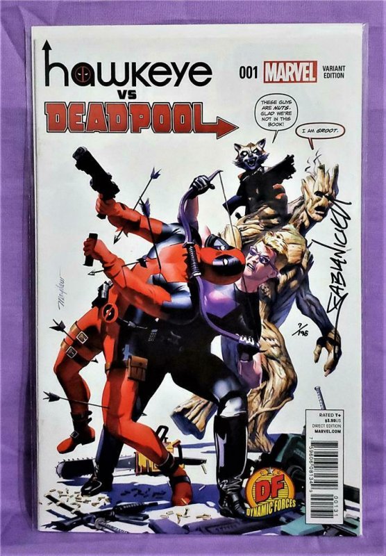 Fabian Nicieza HAWKEYE vs DEADPOOL #1 DF Variant Signed 7/198 (Marvel, 2014)!