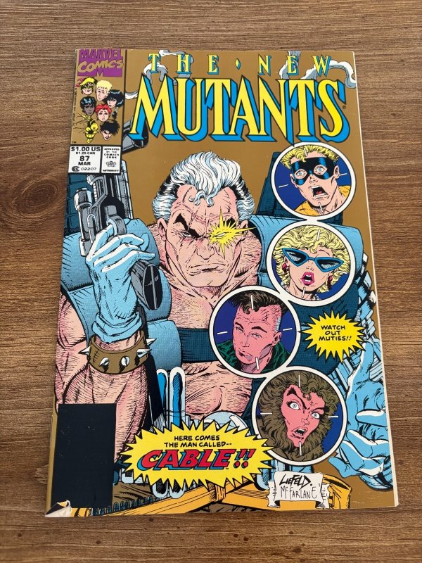 The New Mutants # 87 NM Marvel Comic Book 2nd Print Cable 7 J354