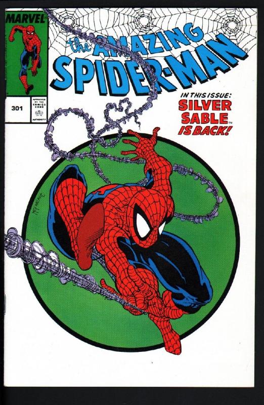 AMAZING SPIDER-MAN #301-MARVEL COMICS-MCFARLANE-RARE 2ND PRINT-HTF-NM