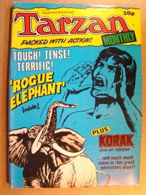 TARZAN 4 E.R. BURROUGHS ROGUE ELEPHANT UK ED KORAK 1978