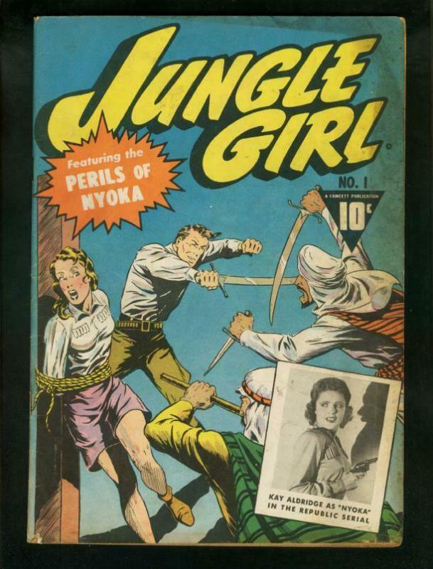 JUNGLE GIRL #1-WILD COVER-GOOD GIRL ART-GOLDEN AGE FN