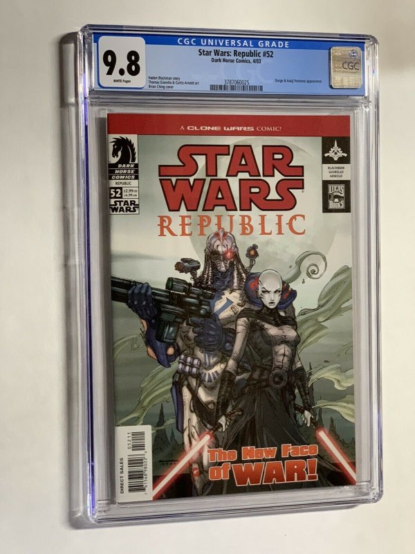 Star Wars Republic 52 cgc 9.8 wp Dark horse