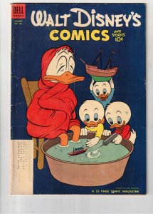Walt Disney's Comics and Stories #160 (1954)VG/FN Barks Art! Sick Donald...