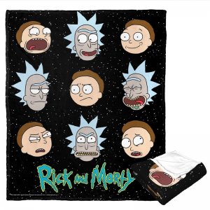 Rick & Morty; Talking Heads Aggretsuko Comics Silk Touch Throw Blanket; 50 x 60