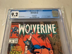 Wolverine # 5 CGC Graded 9.2 Marvel Comic Book 1989 John Bolton Back Cover JH34