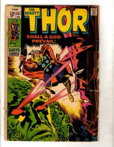 Mighty Thor # 161 GD Marvel Comic Book Hulk Avengers Loki Odin Iron Man DJ1