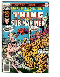 4 Marvel Two-in-One Comics # 28 33 34 36 Thing Fantastic Four Namor BH17