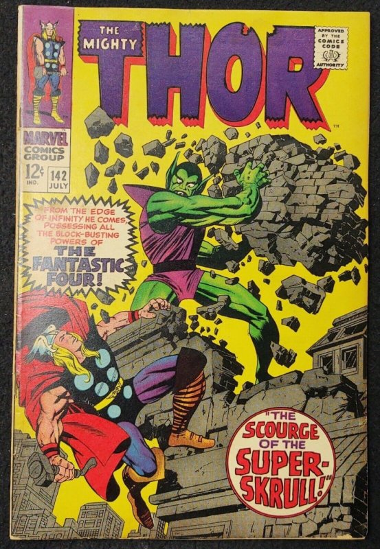 Thor (1966) #142 VG/FN (5.0) The Super Skrull Jack Kirby Cover & Art