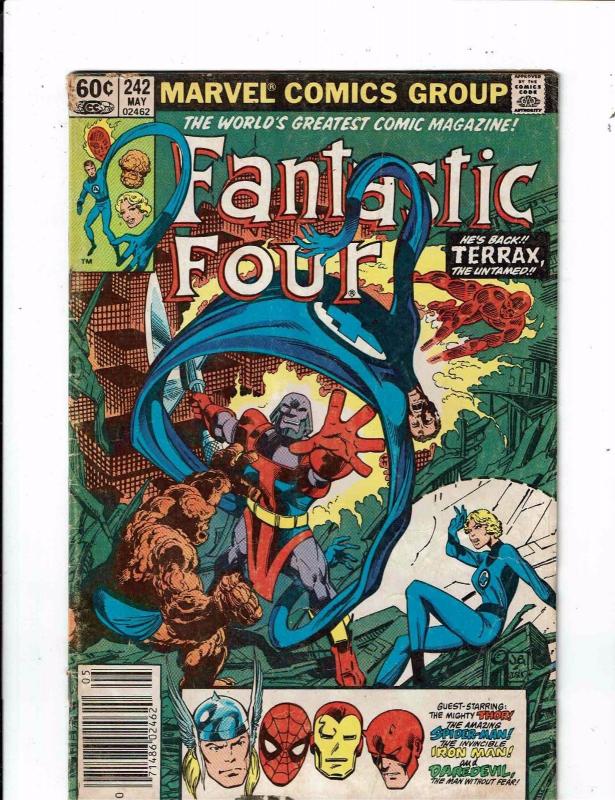 10 Fantastic Four Marvel Comics # 225 233 240 242 243 244 245 246 247 249 J245