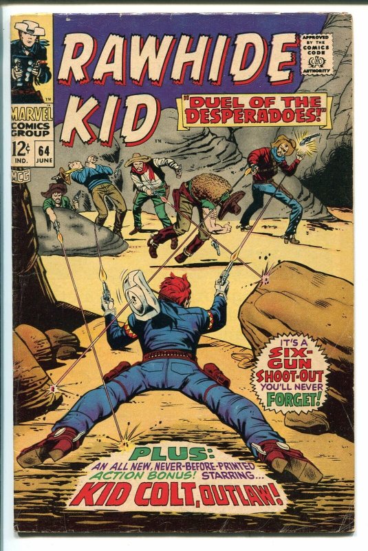 RAWHIDE KID #64 1968-MARVEL-KID COLT-fn minus