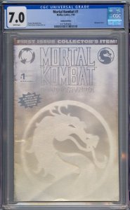 MORTAL KOMBAT #1 CGC 7.0 VERY RARE LIMITED EDITION WHITE PAGES